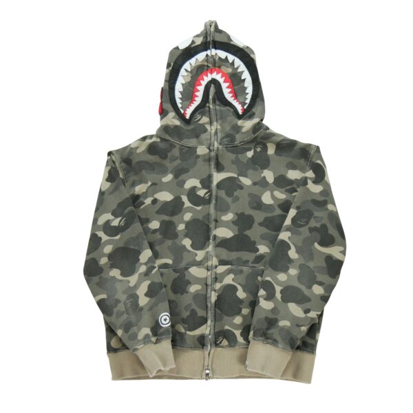Sweat a capuche enfant manches longues camouflage A Bathing Ape Bape Motif a motifs Col Rond
