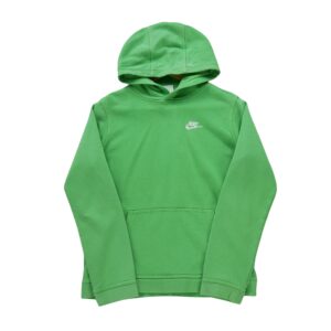Sweat a capuche enfant manches longues vert Nike Col Rond