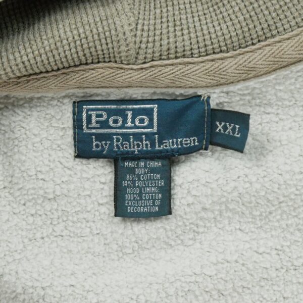 Sweat a capuche homme manches longues beige Polo Ralph Lauren Motif chine Col Rond
