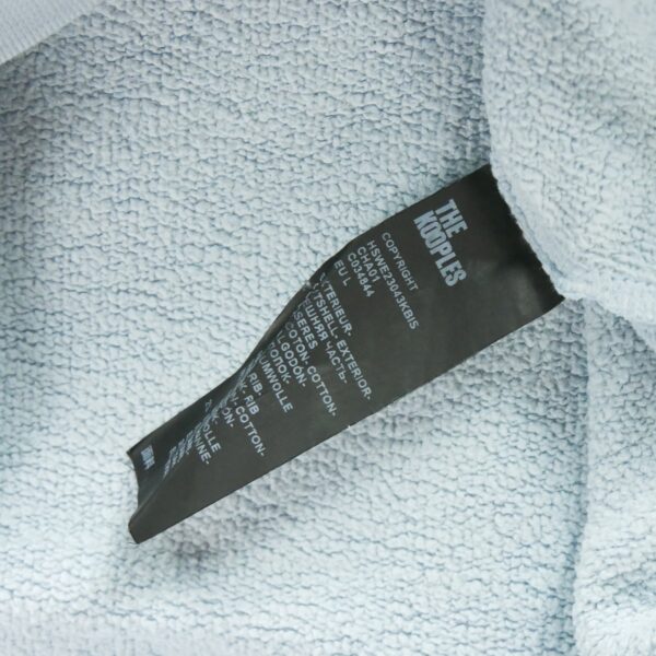 Sweat a capuche homme manches longues bleu clair The Kooples Col Rond
