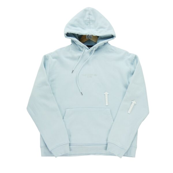 Sweat a capuche homme manches longues bleu clair The Kooples Col Rond