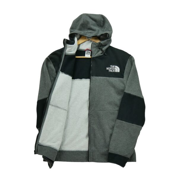 Sweat a capuche homme manches longues gris The North Face Col Montant