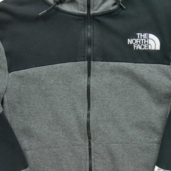 Sweat a capuche homme manches longues gris The North Face Col Montant
