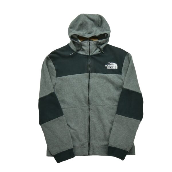 Sweat a capuche homme manches longues gris The North Face Col Montant