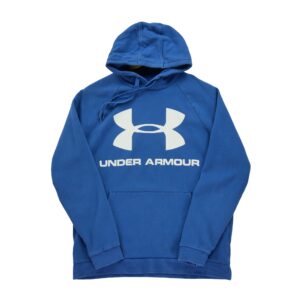 Sweat a capuche homme manches longues marine Under Armour Motif imprime Col Rond