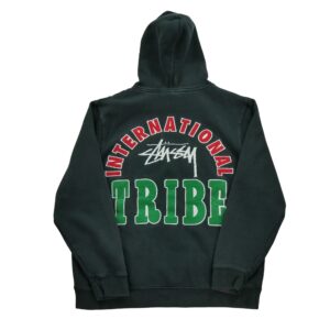 Sweat a capuche homme manches longues noir Stussy Col Rond