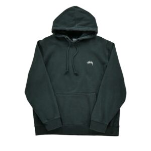 Sweat a capuche homme manches longues noir Stussy Col Rond