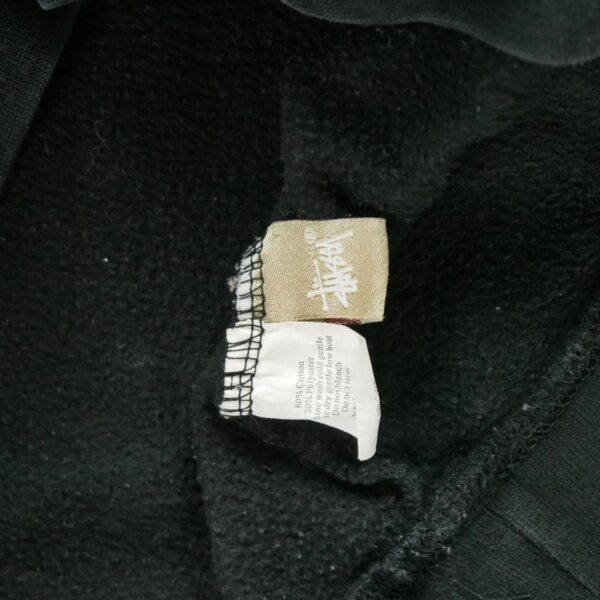 Sweat a capuche homme manches longues noir Stussy Motif brode Col Rond