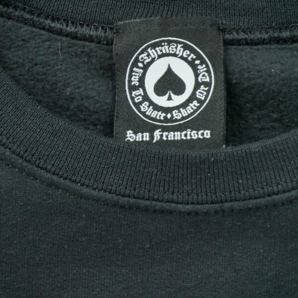 Sweat a capuche homme manches longues noir Thrasher Motif imprime Col Rond