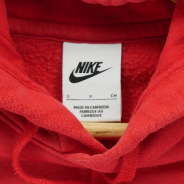 Sweat a capuche homme manches longues rouge Nike Col Rond