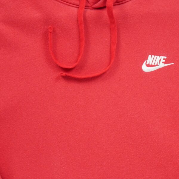 Sweat a capuche homme manches longues rouge Nike Col Rond