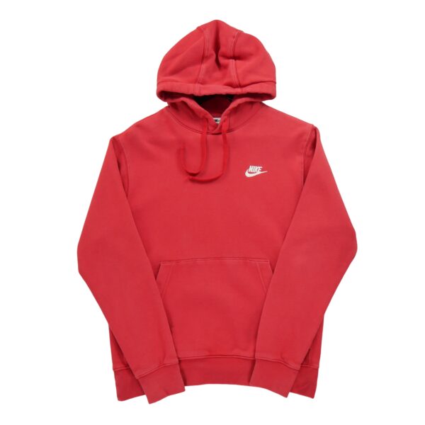 Sweat a capuche homme manches longues rouge Nike Col Rond