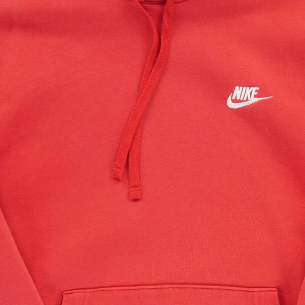 Sweat a capuche homme manches longues rouge Nike Col Rond
