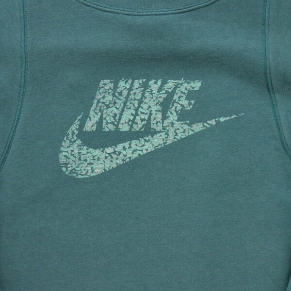 Sweat enfant manches longues turquoise Nike Motif imprime Col Rond
