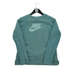 Sweat enfant manches longues turquoise Nike Motif imprime Col Rond
