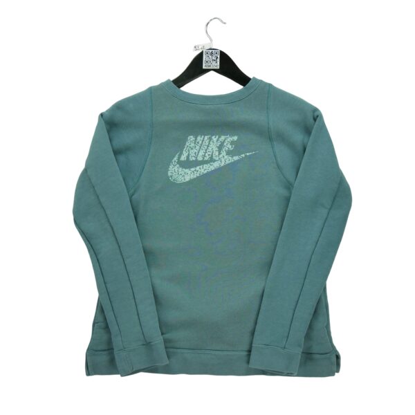 Sweat enfant manches longues turquoise Nike Motif imprime Col Rond