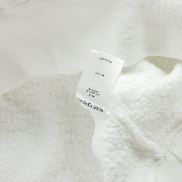 Sweat homme manches longues blanc Supreme Col Rond