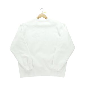 Sweat homme manches longues blanc Supreme Col Rond