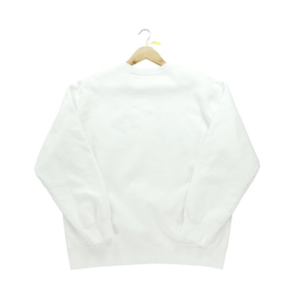 Sweat homme manches longues blanc Supreme Col Rond