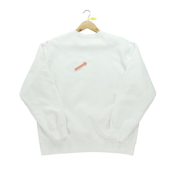 Sweat homme manches longues blanc Supreme Col Rond