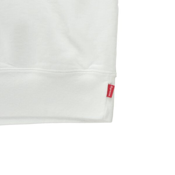 Sweat homme manches longues blanc Supreme Col Rond