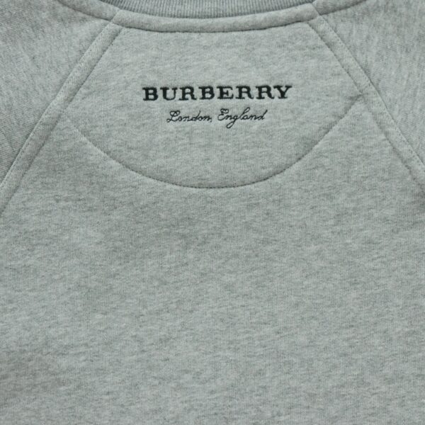 Sweat homme manches longues gris Burberry Motif imprime Col Rond