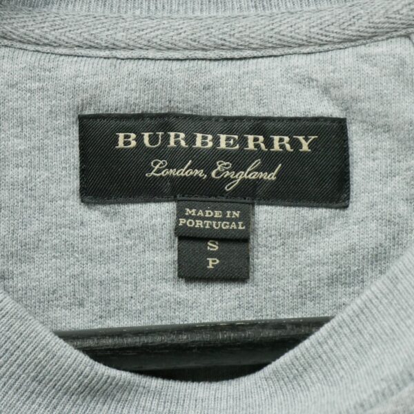 Sweat homme manches longues gris Burberry Motif imprime Col Rond