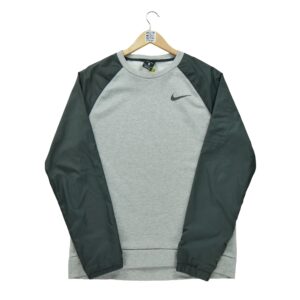 Sweat homme manches longues gris Nike Motif chine Col Rond