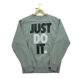 Sweat homme manches longues gris Nike Motif imprime Col Rond