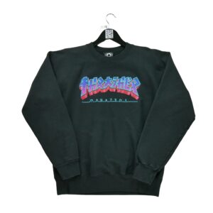 Sweat homme manches longues noir Thrasher Motif imprime Col Rond