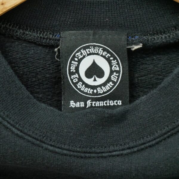 Sweat homme manches longues noir Thrasher Motif imprime Col Rond