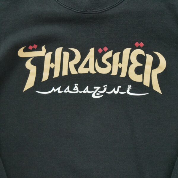 Sweat homme manches longues noir Thrasher Motif imprime Col Rond