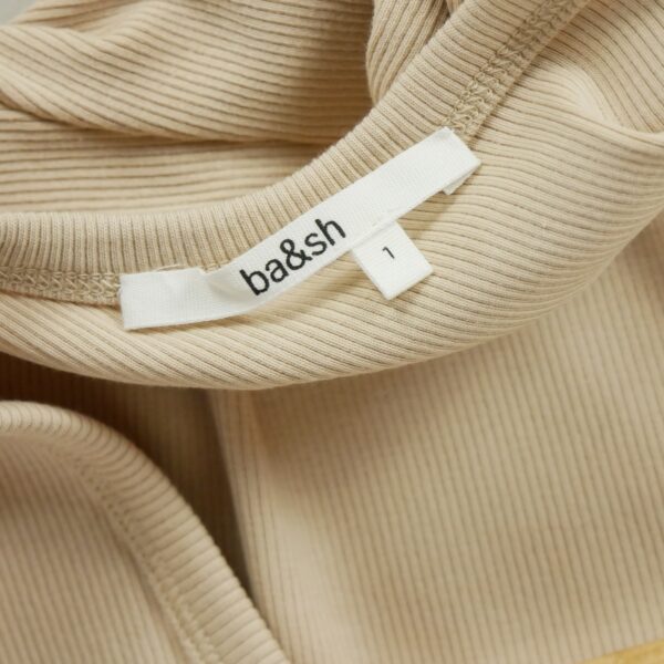 T shirt manches courtes femme beige Vintage Col Rond