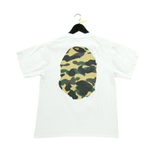 T shirt manches courtes femme blanc A Bathing Ape Bape Motif imprime Col Rond