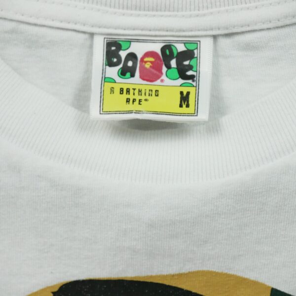 T shirt manches courtes femme blanc A Bathing Ape Bape Motif imprime Col Rond