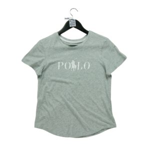 T shirt manches courtes femme gris Polo Ralph Lauren Motif imprime Col Rond