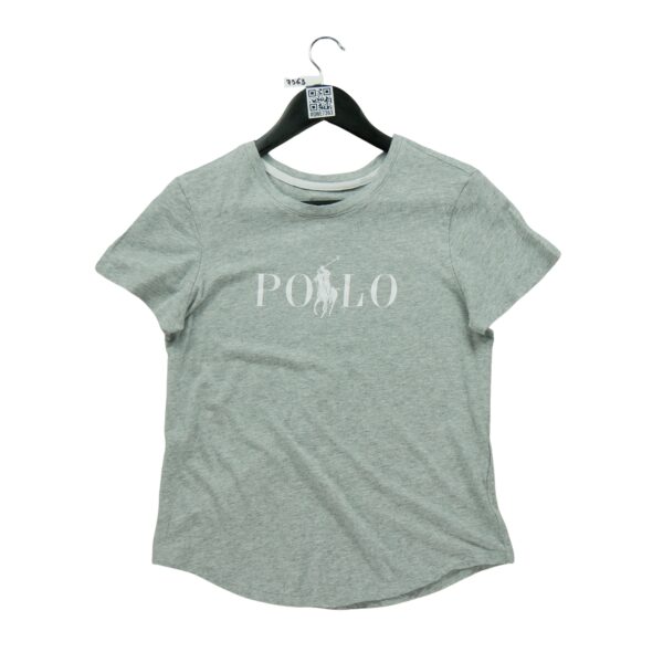 T shirt manches courtes femme gris Polo Ralph Lauren Motif imprime Col Rond
