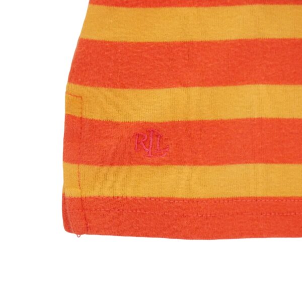T shirt manches courtes femme orange Polo Ralph Lauren Motif a rayures Col Rond