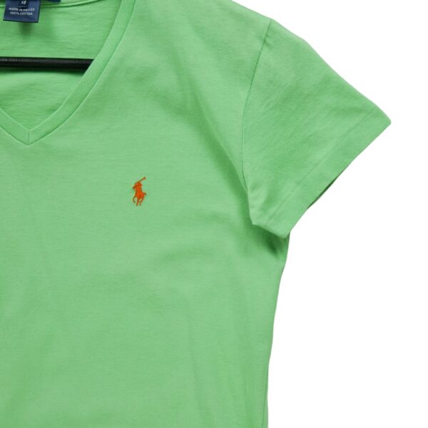 T shirt manches courtes femme vert Polo Ralph Lauren Col V