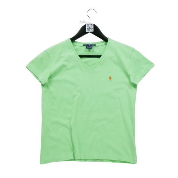 T shirt manches courtes femme vert Polo Ralph Lauren Col V