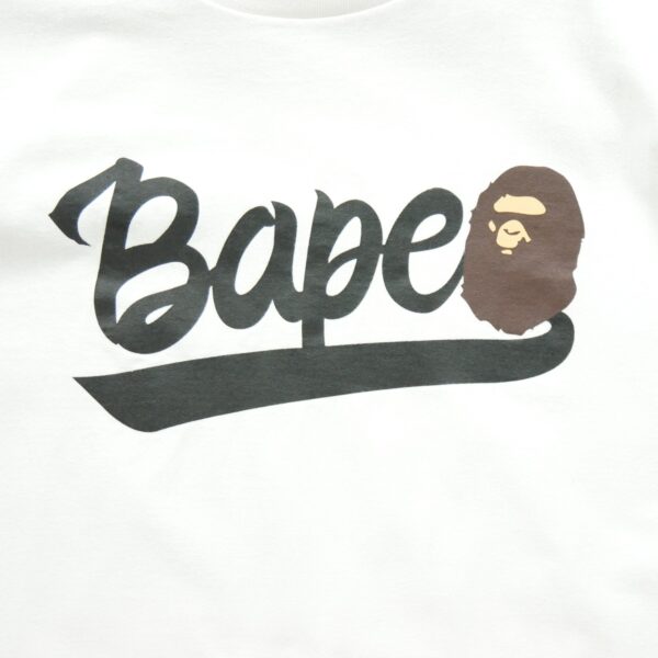 T shirt manches courtes homme blanc A Bathing Ape Bape Motif imprime Col Rond