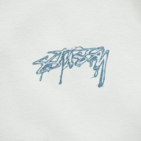 T shirt manches courtes homme blanc Stussy Col Rond