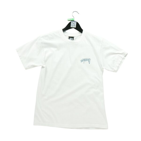 T shirt manches courtes homme blanc Stussy Col Rond