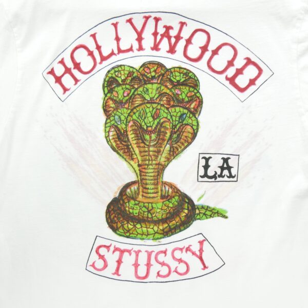 T shirt manches courtes homme blanc Stussy Motif imprime Col Rond