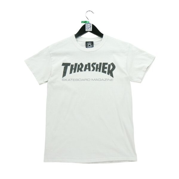 T shirt manches courtes homme blanc Thrasher Motif imprime Col Rond