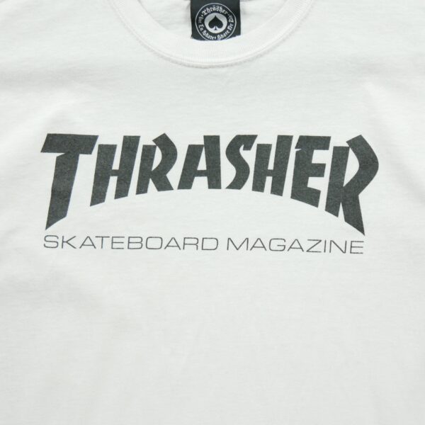 T shirt manches courtes homme blanc Thrasher Motif imprime Col Rond