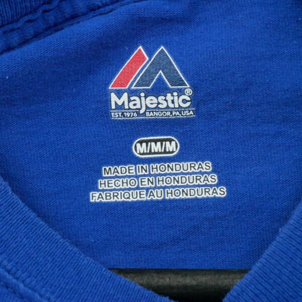 T shirt manches courtes homme bleu Majestic Motif imprime Col Rond Equipe Chicago Cubs