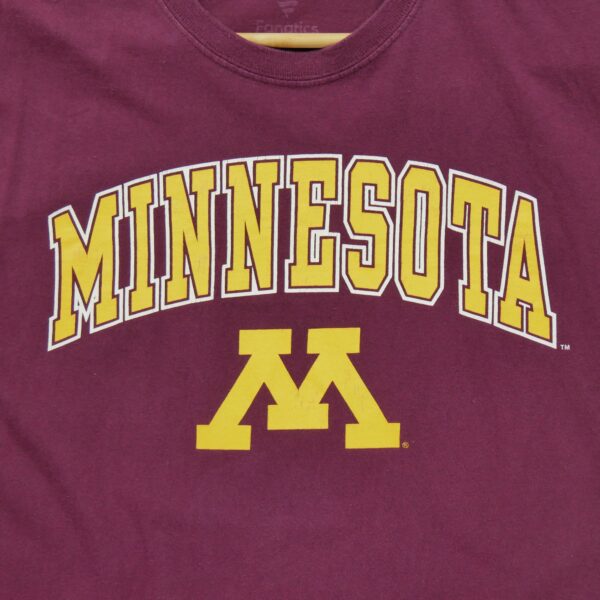 T shirt manches courtes homme bordeaux Vintage Motif imprime Col Rond Equipe Minnesota
