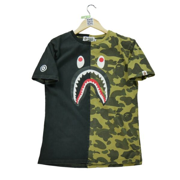 T shirt manches courtes homme camouflage A Bathing Ape Bape Motif a motifs Col Rond