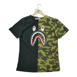 T shirt manches courtes homme camouflage A Bathing Ape Bape Motif a motifs Col Rond